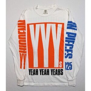 Yeah Yeah Yeahs Hidden in Pieces 2025 Tour Long Sleeve Ringspun T-Shirt Size M